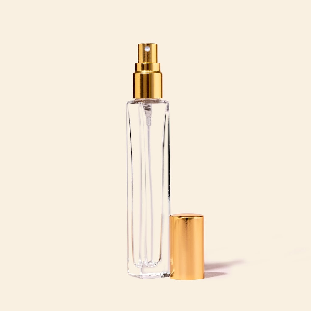 10ml Mini Perfume Bottles Wholesale - Square Tall Bottle + Gold Top
