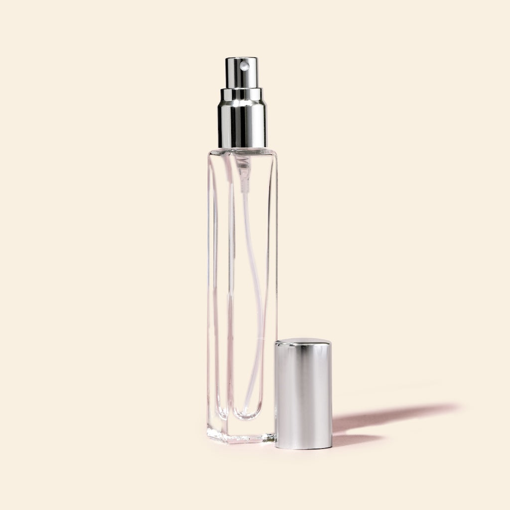 10ml Mini Perfume Bottles Wholesale - Square Tall Bottle + Silver Top