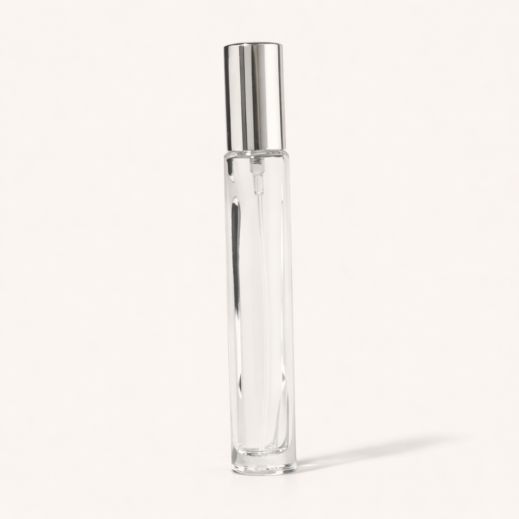 10ml Mini Perfume Bottles Wholesale - Round Tall Bottle + Silver Top