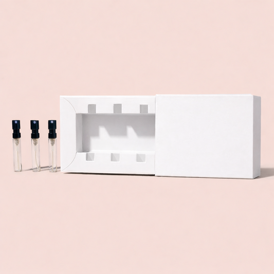 Custom Printed Discovery Box for Perfumes - Holds 3 x 2ml Tester Bottles (Only Box)
