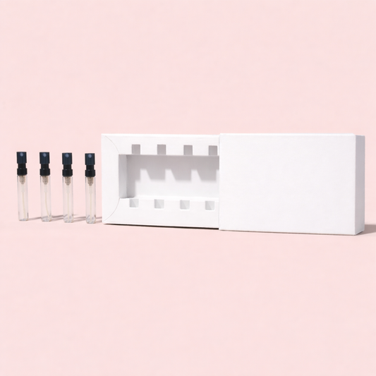 Custom Printed Discovery Box for Perfumes - Holds 4 x 2ml Tester Bottles (Only Box)