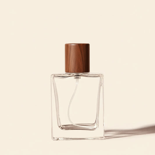 50ml Perfume Bottles Wholesale - Victor + Walnut Wooden Top, Custom Glass Bottles - Packamor