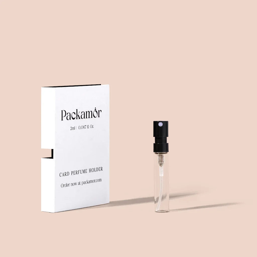 Card Holders for 2ml Spray Bottle - White and Custom Options Available - Holder Only - Packamor