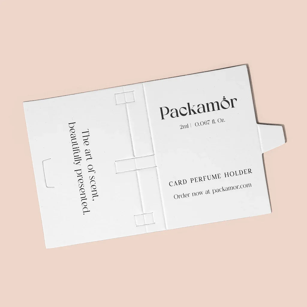 Card Holders for 2ml Spray Bottle - White and Custom Options Available - Holder Only - Packamor