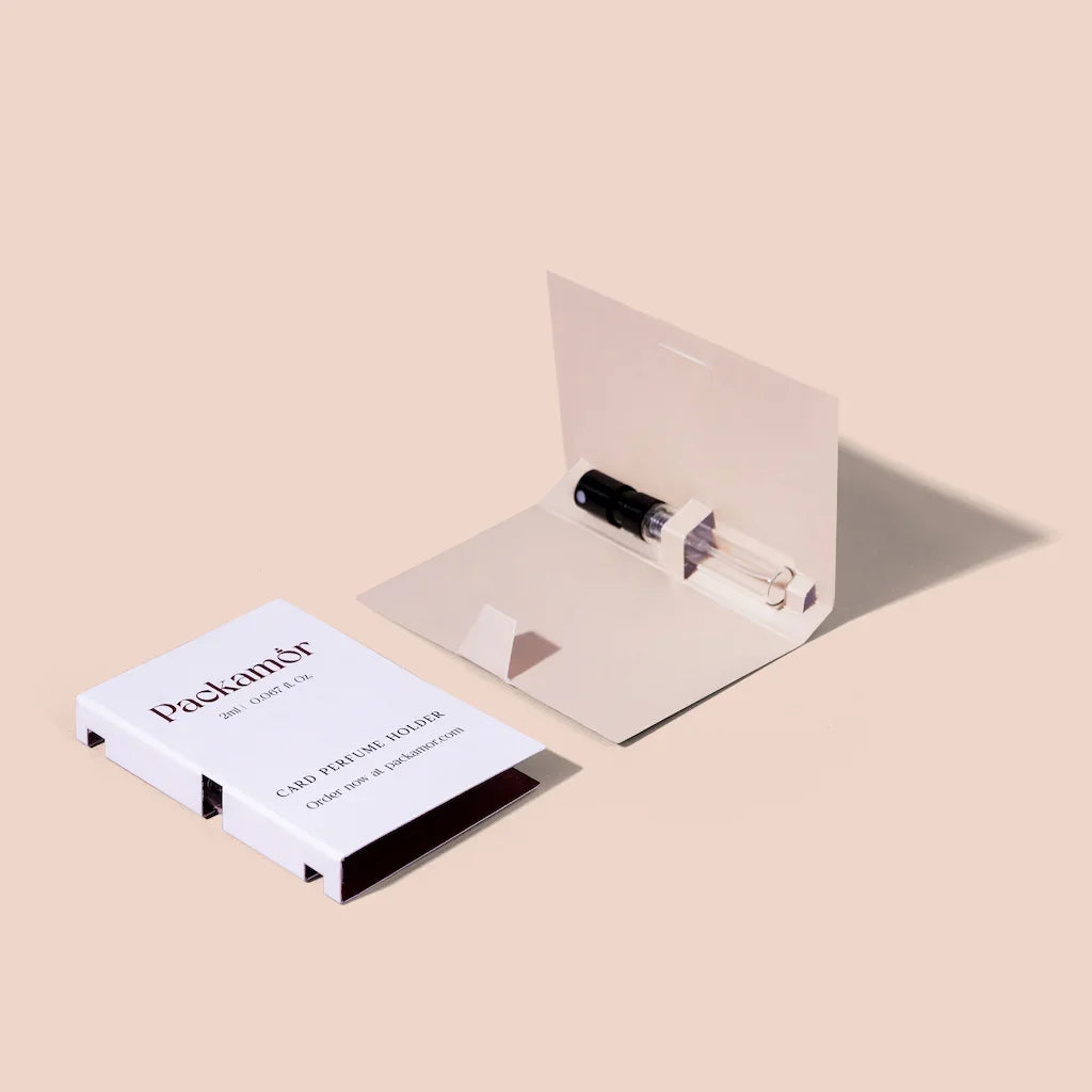 Card Holders for 2ml Spray Bottle - White and Custom Options Available - Holder Only - Packamor