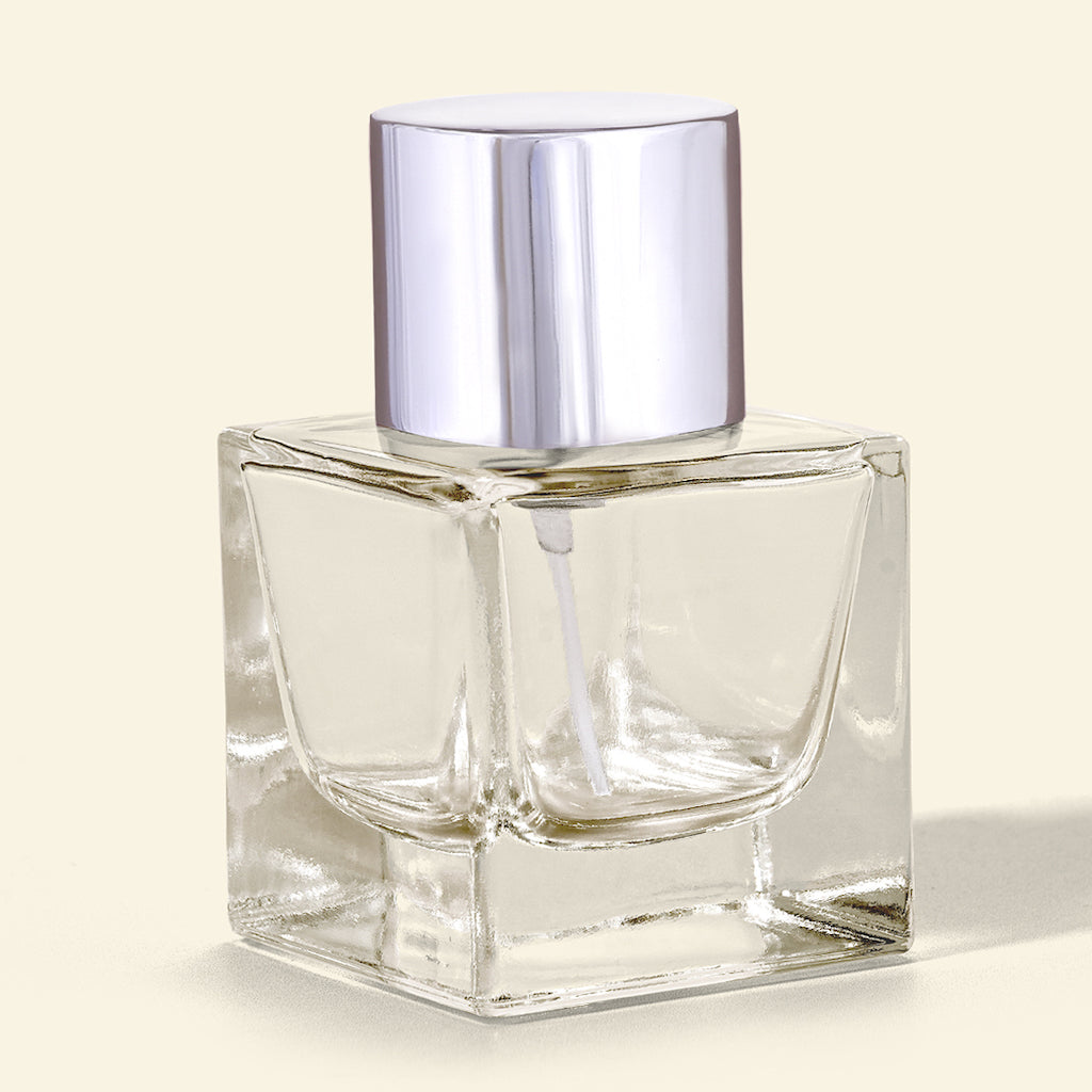 50ml Perfume Bottles Wholesale - Cube + Silver Top, Bulk Fragrance Bottles USA
