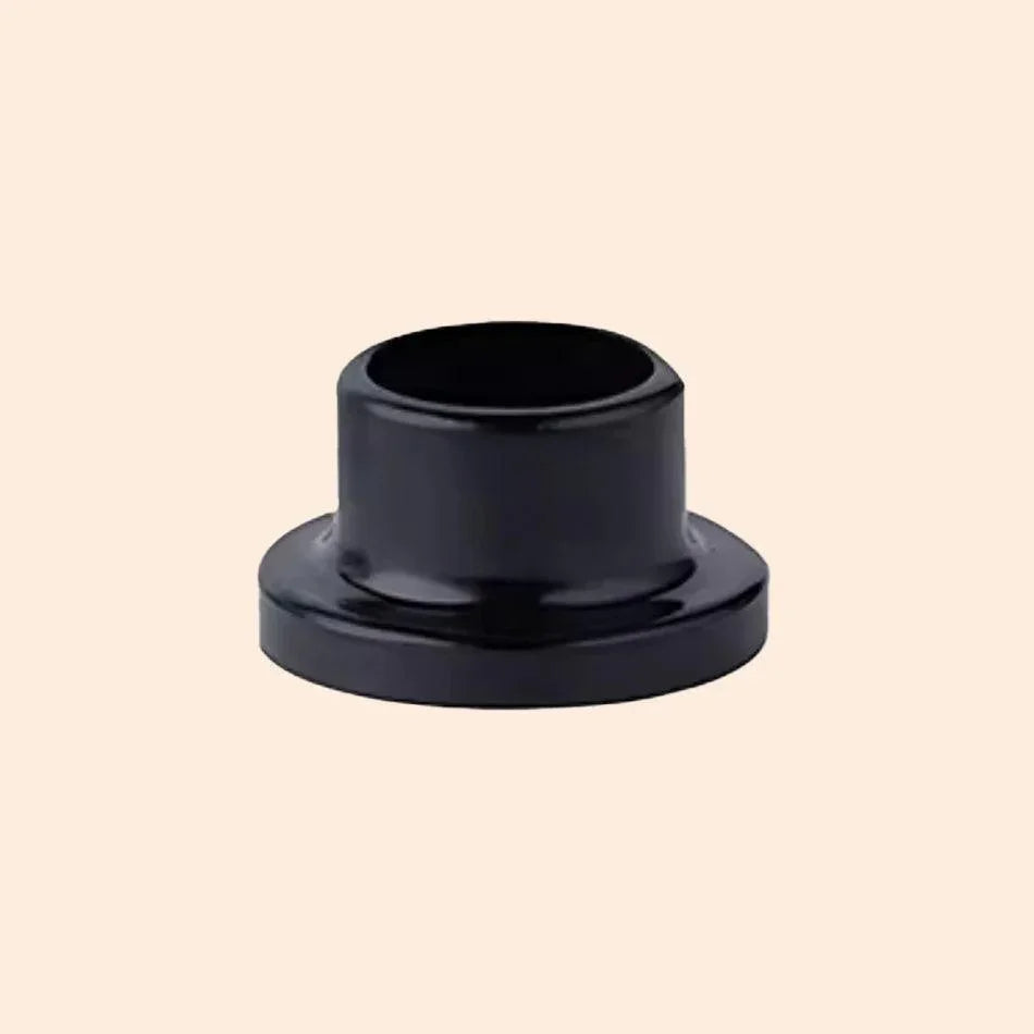 Perfume Bottle Spray - Black Wholesale Pump for Perfume Tops, Black Metal, 100mcl/0.1cc, FEA 15, Crimp Type (with step collar) - Packamor