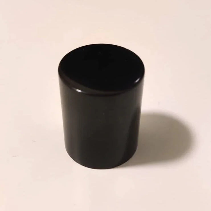 Perfume Tops - Black - Wholesale Glossy Black Perfume Cap Medium, Alumen FEA 15 - Packamor