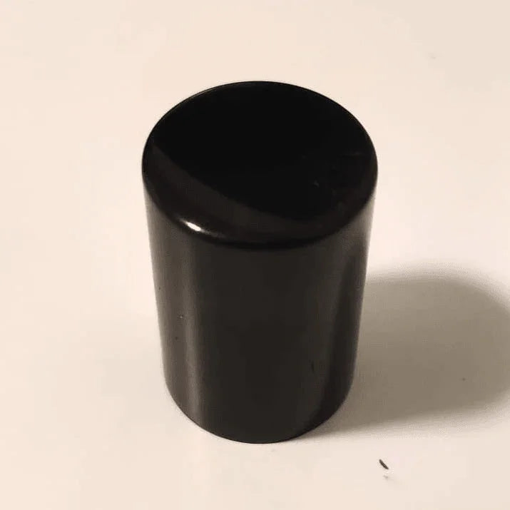 Perfume Tops - Black - Wholesale Glossy Black Perfume Cap Slim, Alumen FEA 15 - Packamor