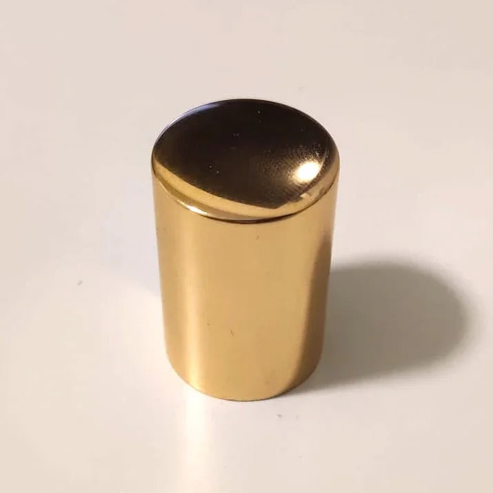 Perfume Tops - Gold - Wholesale Glossy Gold Perfume Cap Slim, Alumen FEA 15 - Packamor
