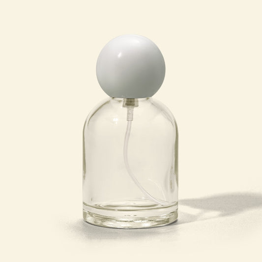 Perfume Bottles - 50 ml Reva + White Spherical Top, Perfume Bottles Wholesale