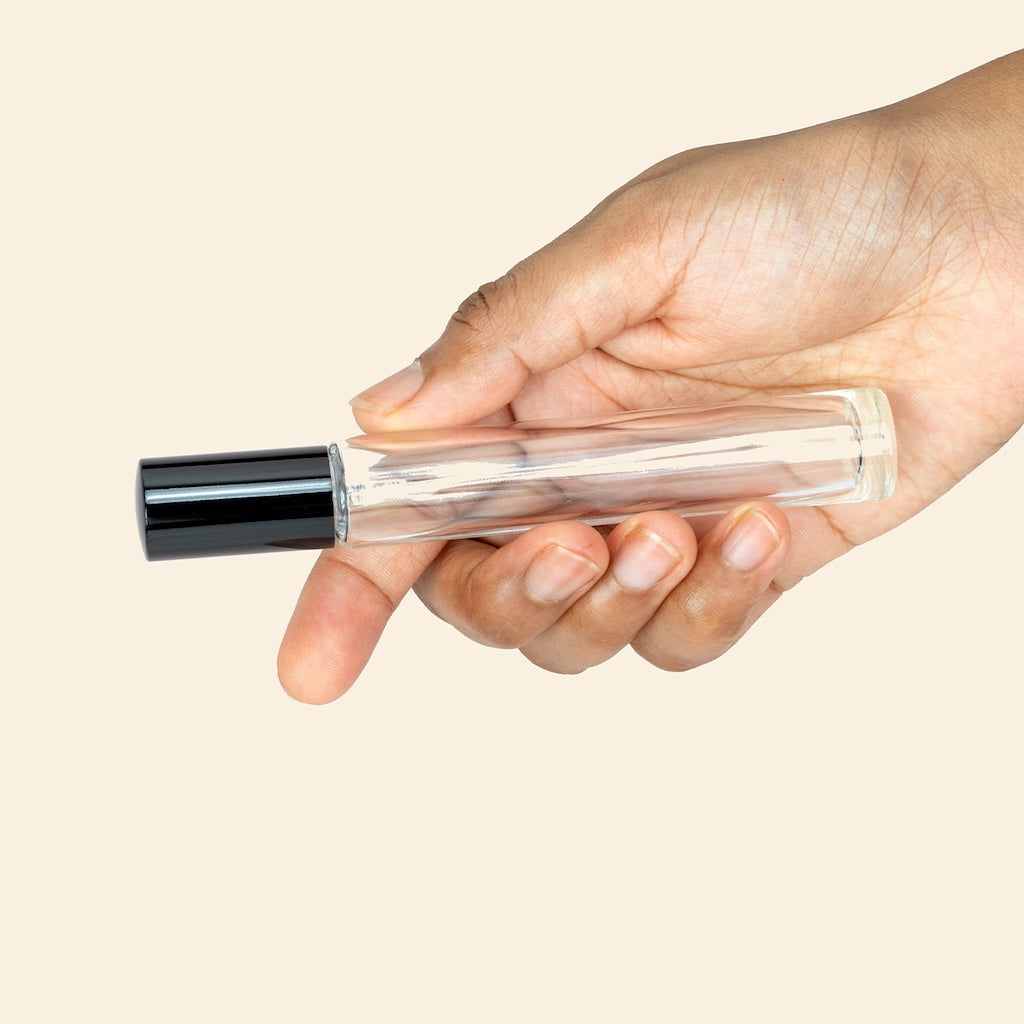 10ml Mini Perfume Bottles Wholesale - Round Tall Bottle + Black Top