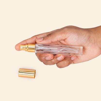 10ml Mini Perfume Bottles Wholesale - Square Tall Bottle + Gold Top