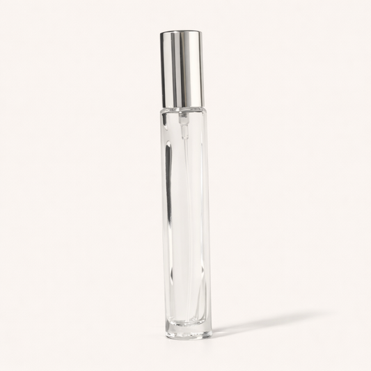 10ml Mini Perfume Bottles Wholesale - Round Tall Bottle + Silver Top