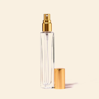 Perfume Bottles Wholesale 10ml Square Tall Gold Top – Packamor