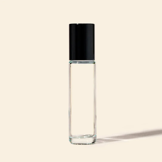 10ml/0.34oz Roll-on bottles Black Cap - Round, Refillable Roller bottles for Essential Oil Perfumes Aromatherapy, Steel Roller Ball - Packamor