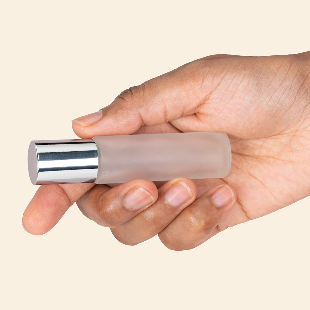 10ml Frosted Roll-on Bottles - Frosted Glass, Refillable Roller Bottles for Essential Oils and Perfumes, Silver Metal Cap, Glass Roller Ball
