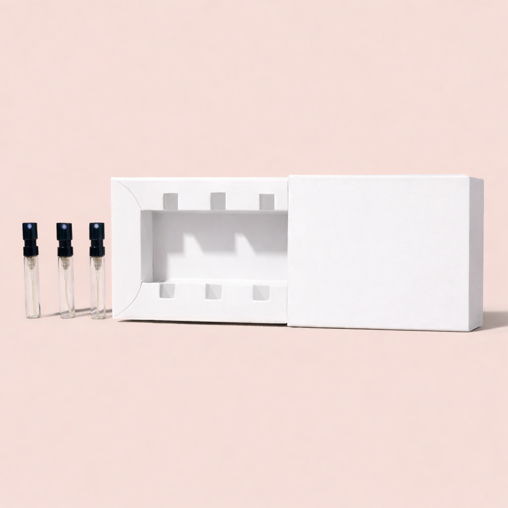 Custom Printed Discovery Box for Perfumes - Holds 3 x 2ml Tester Bottles (Only Box)