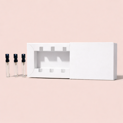Custom Printed Discovery Box for Perfumes - Holds 3 x 2ml Tester Bottles (Only Box)