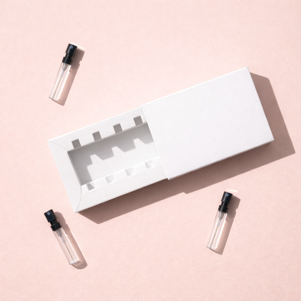 Custom Printed Discovery Box for Perfumes - Holds 4 x 2ml Tester Bottles (Only Box)