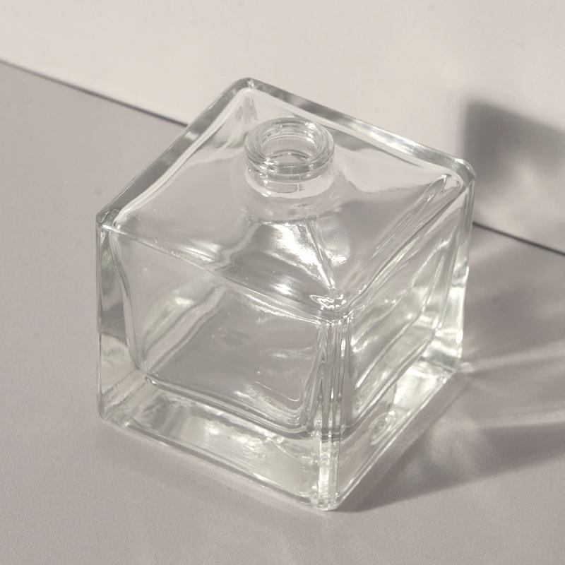 50ml Perfume Bottles Wholesale - Cube + Black Top, Luxury Glass Fragrance Bottles