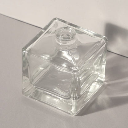 50ml Perfume Bottles Wholesale - Cube + Black Top, Luxury Glass Fragrance Bottles