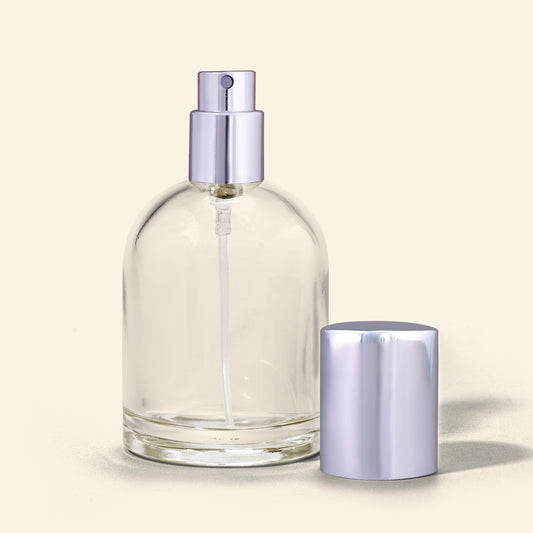 50ml Perfume Bottles - Reva + Silver Top, Perfume Bottles Wholesale - Packamor