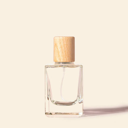 50ml Perfume Bottles Wholesale - Micron + Natural Ash Wood Top, Bulk Glass Bottles - Packamor