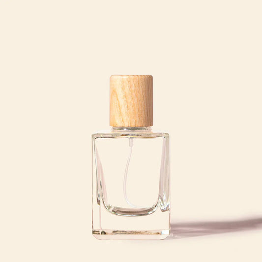 50ml Perfume Bottles Wholesale - Micron + Natural Ash Wood Top, Bulk Glass Bottles - Packamor