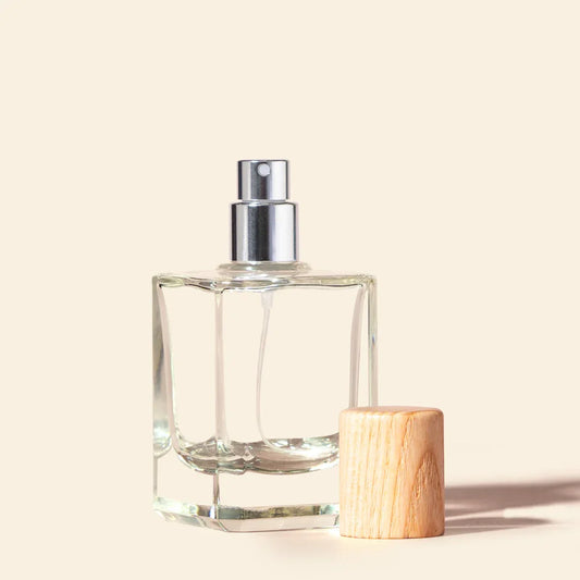 50ml Perfume Bottles Wholesale - Micron + Natural Ash Wood Top, Bulk Glass Bottles - Packamor