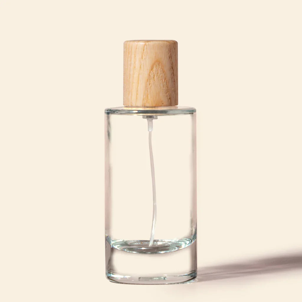 50ml Perfume Bottles Wholesale - Senso + Ash Wood Top, Luxury Custom Glass Bottles - Packamor