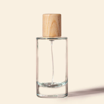 50ml Perfume Bottles Wholesale - Senso + Ash Wood Top, Luxury Custom Glass Bottles - Packamor