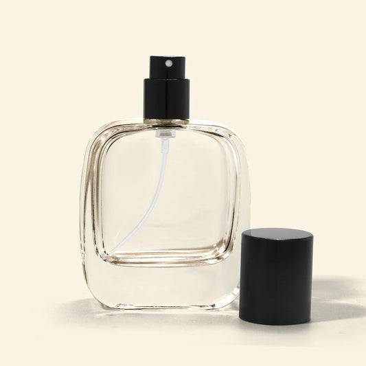 50ml Perfume Bottles Wholesale - Vertex + Black Top, Bulk Glass Perfume Bottles - Packamor