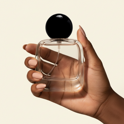 50ml Perfume Bottles Wholesale - Vertex + Black Spherical/Round Top