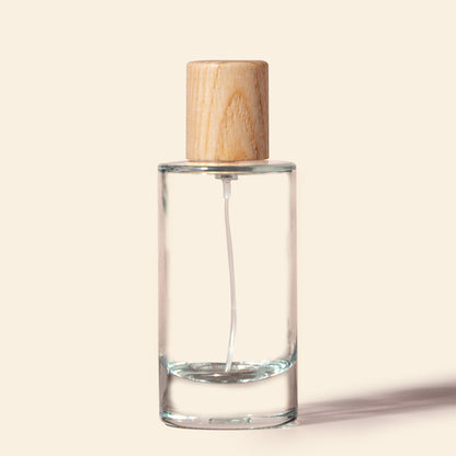 50ml Perfume Bottles Wholesale - Senso + Ash Wood Top, Luxury Custom Glass Bottles