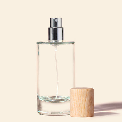 50ml Perfume Bottles Wholesale - Senso + Ash Wood Top, Luxury Custom Glass Bottles
