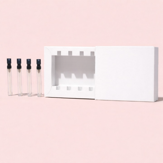 Custom Printed Discovery Box for Perfumes - Holds 4 x 5ml Tester Bottles (Only Box)