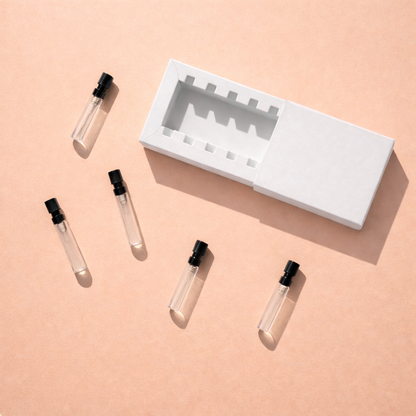 Custom Printed Discovery Box for Perfumes - Holds 5 x 2ml Tester Bottles (Only Box)