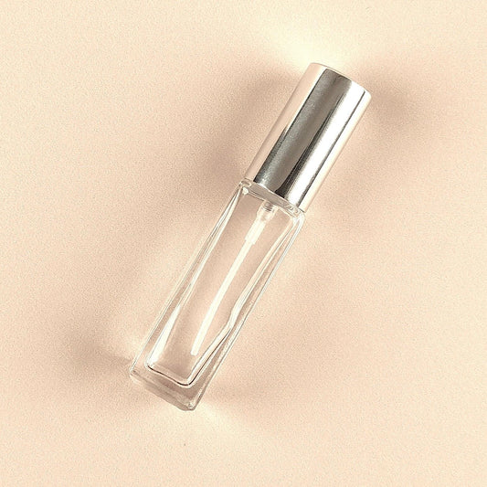 8ml Mini Perfume Bottles Wholesale - Square Bottle + Silver Top - Packamor