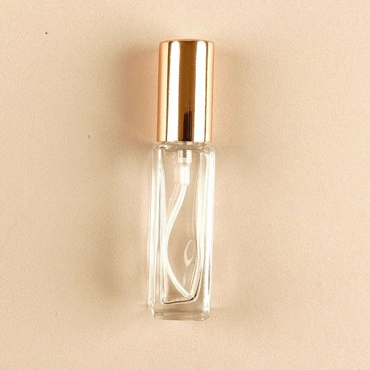 8ml Perfume Bottles Wholesale - Square Bottle + Gold Top - Packamor