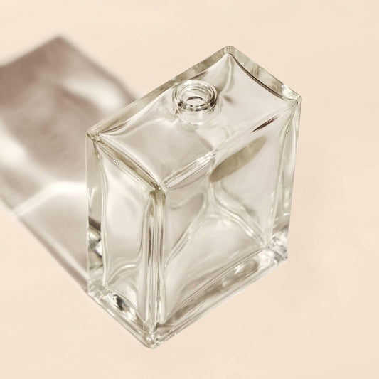100ml/3.38oz Victor Square FEA 15 Thick Clear Flint Glass Perfume Bottle - Packamor
