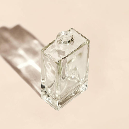 25ml/0.85oz Mini Rectangle FEA 15 Thick Clear Flint Glass Perfume Bottle - Packamor