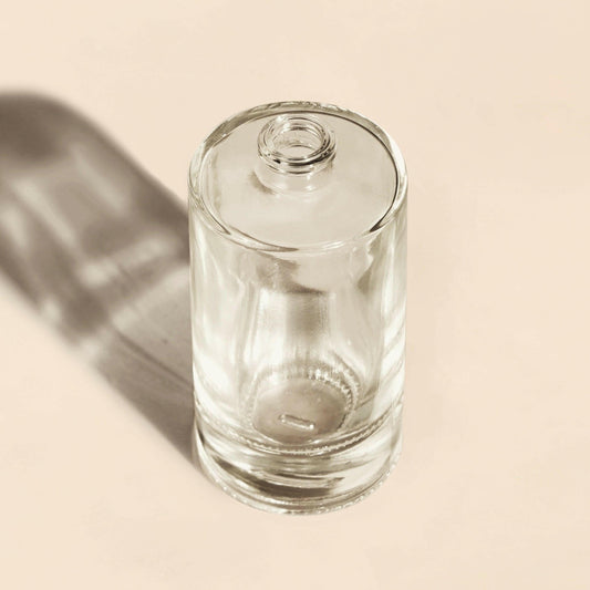100ml/3.38oz Cyril Round FEA 15 Extra Thick Clear Flint Glass Perfume Bottle - Packamor