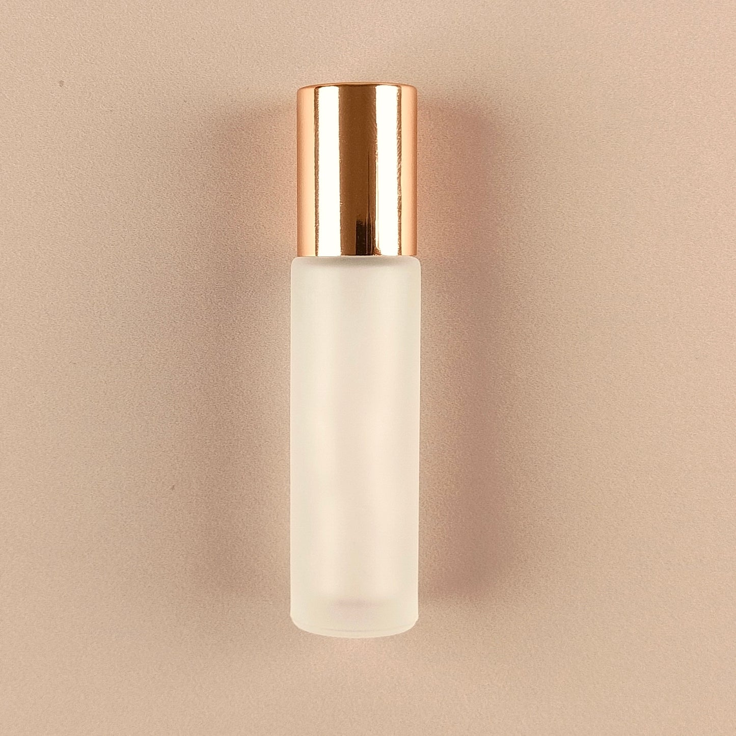 10ml Frosted Roll-on Bottles - Frosted Glass, Refillable Roller Bottles for Essential Oils and Perfumes, Metal Gold Cap, Glass Roller Ball