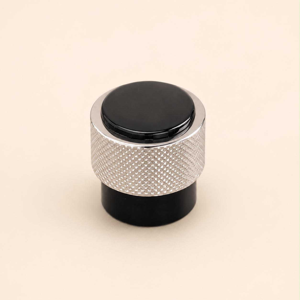 Perfume Tops - Black Silver T Cap - Wholesale Perfume Cap, FEA 15