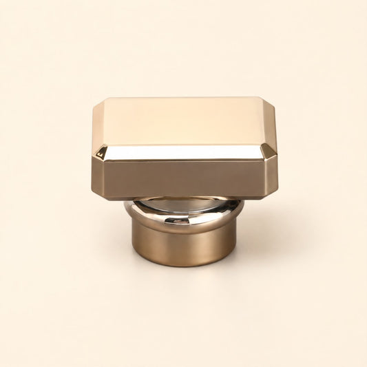 Perfume Tops - Gold Rectangle Top T Cap - Wholesale Perfume Cap, FEA 15
