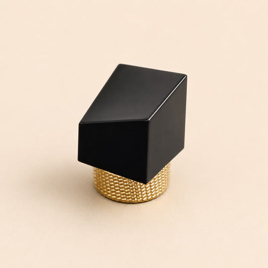 Perfume Tops - Black Gold Trapeze Cap - Wholesale Perfume Cap, FEA 15