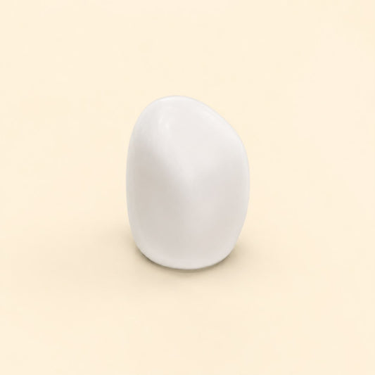 Perfume Tops - White Standing Pebble Cap - Wholesale Perfume Cap, FEA 15