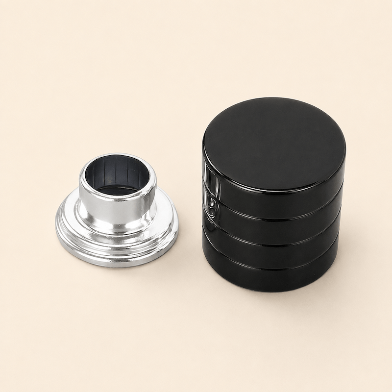 Magnetic Perfume Tops - Black Striped - Wholesale Perfume Cap, FEA 15
