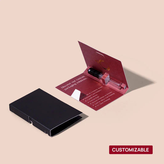Card Holders for 2ml Spray Bottle - White and Custom Options Available - Holder Only - Packamor